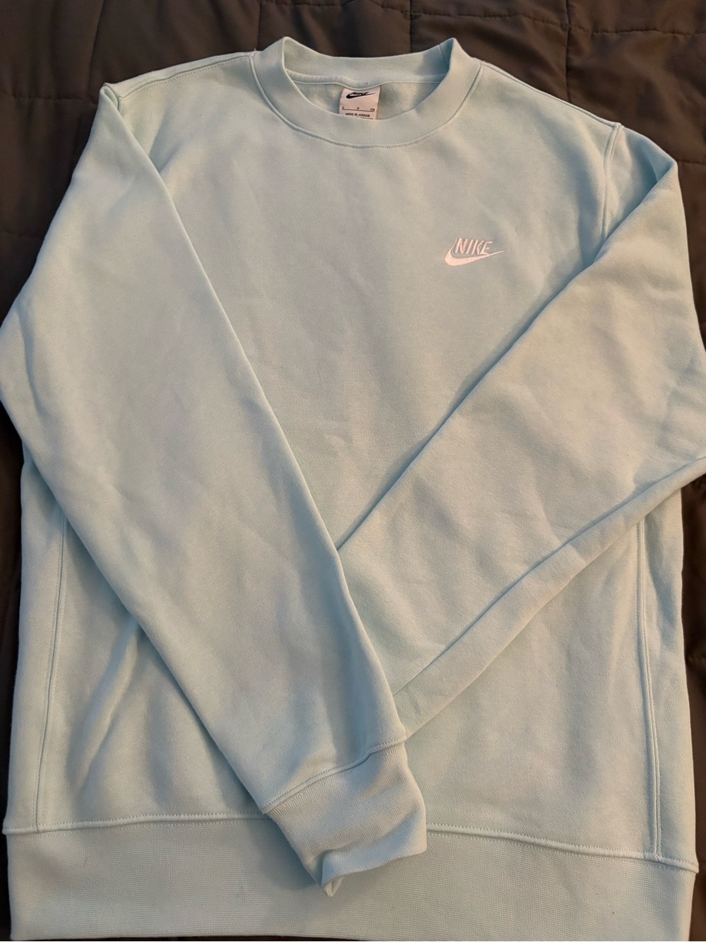 Nike Men's Pastel Blue Crewneck Sweatshirt